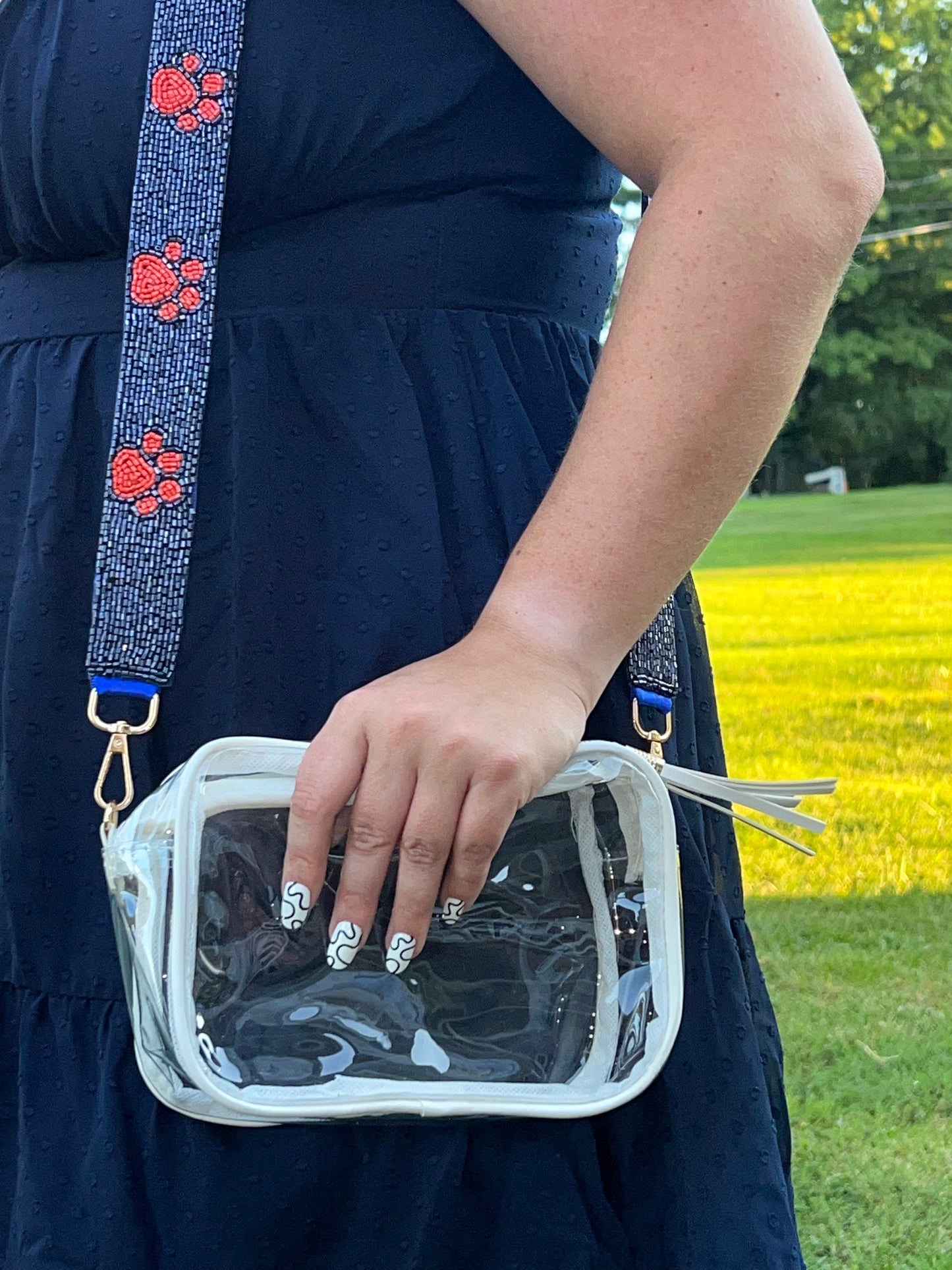 Tiger Paw Print Stadium Bag