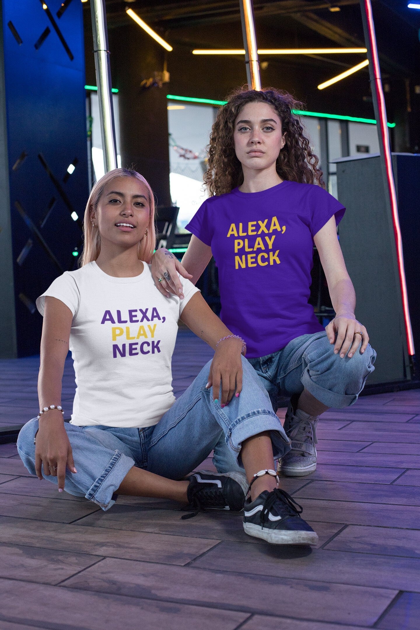 Alexa, Play Neck T-shirt