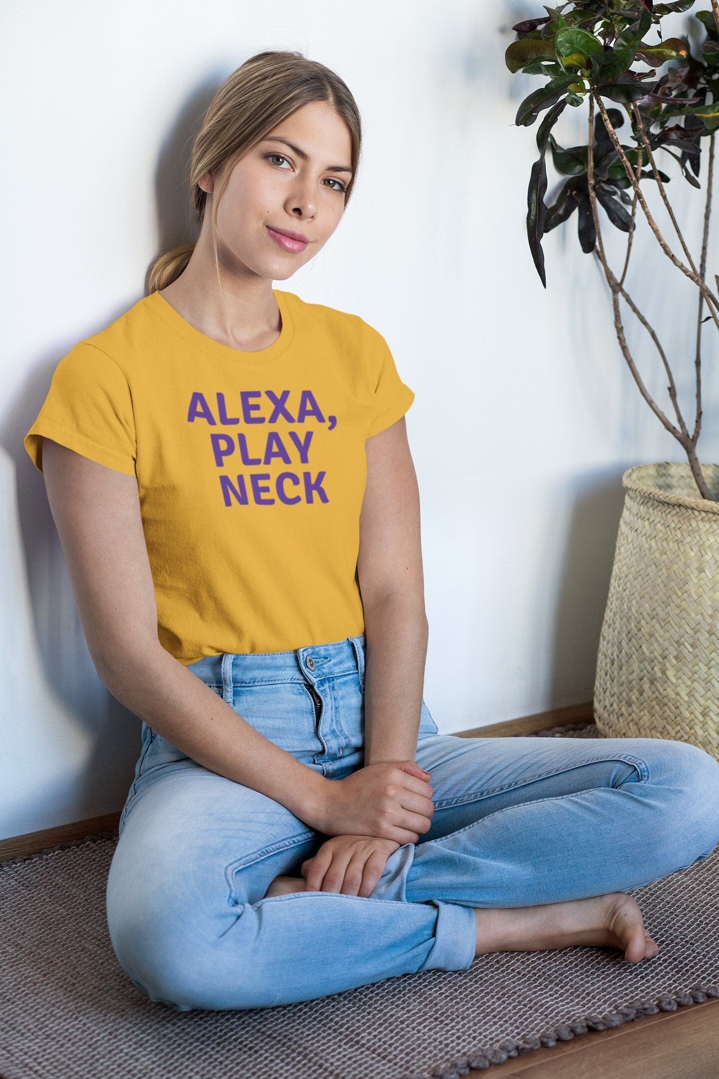 Alexa, Play Neck T-shirt