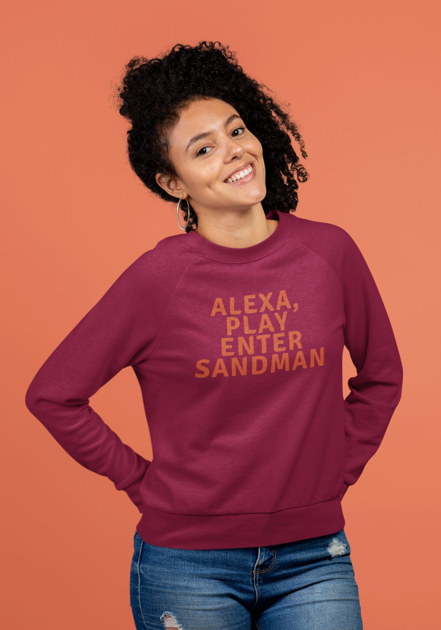 Alexa, Play Enter Sandman Crewneck Sweatshirt