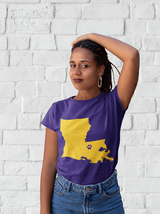 Baton Rouge Paw Print Tee